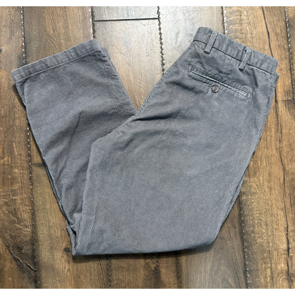 Samuel Windsor Men’s Corduroy Gray Trousers Cords Pants Zip Fly. Size 38X29 - Picture 1 of 8